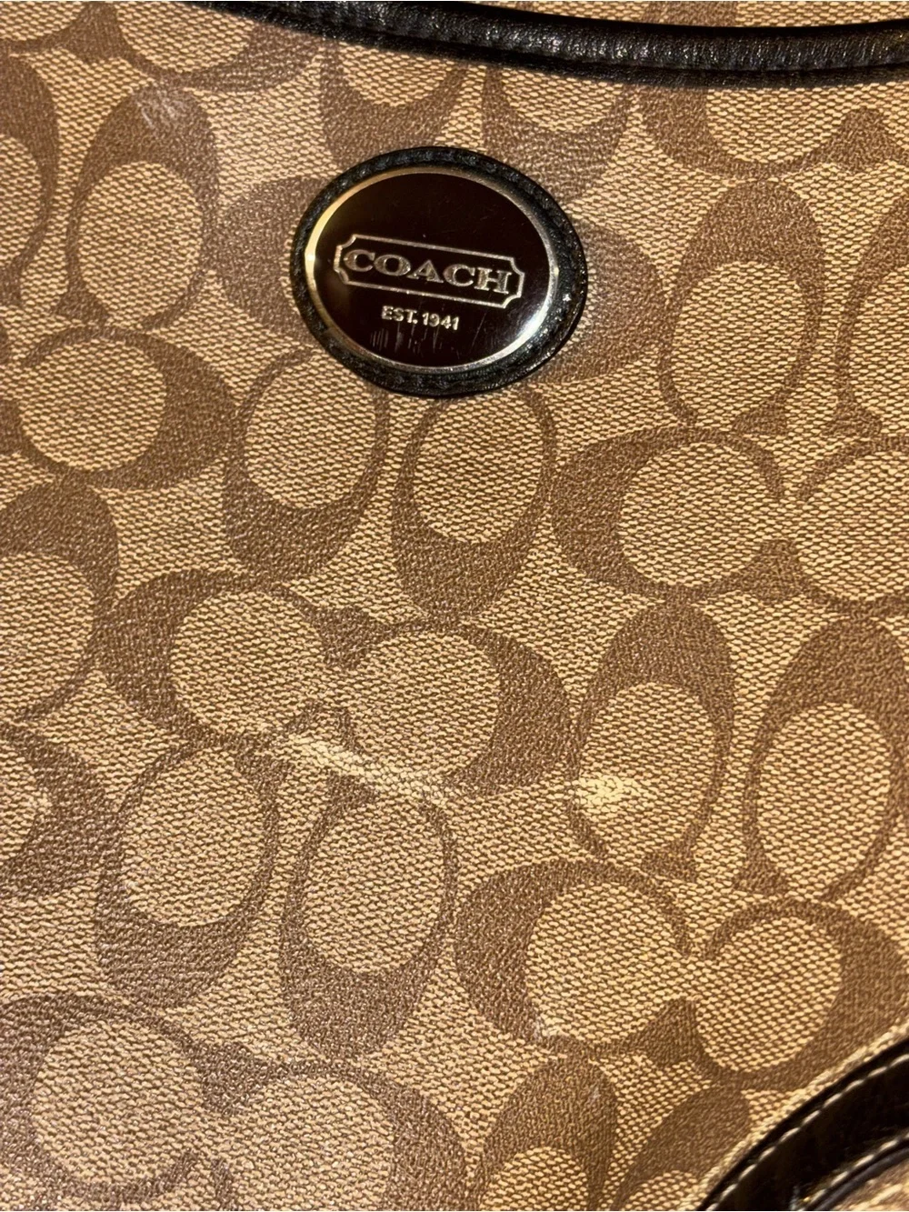 vintage Coach Peyton Signature Pocket Hobo / Shoulder Bag